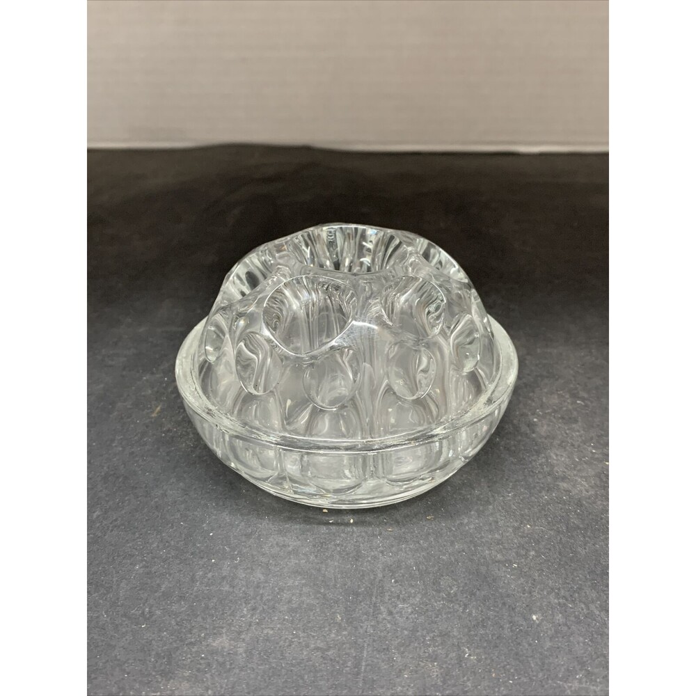 Vintage Made in France 19 Hole Glass Flower Frog